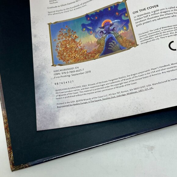 Dungeons & Dragons Waterdeep DRAGON HEIST Campaign Book 1st Print 2018 D&D - Picture 4 of 15